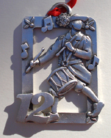 Pewter 12 Days of Christmas 12 Drummers drumming