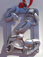 Pewter 12 Days of Christmas - 5 Gold Rings