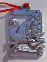 Pewter 12 Days of Christmas 7 Swans a Swimming