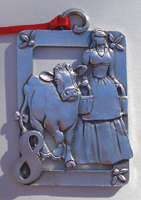 Pewter 12 Days of Christmas 8 maids a milking