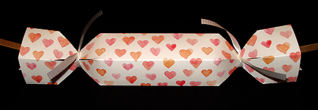 birthday cracker with tiny hearts
