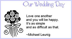 wedding love quote cracker card